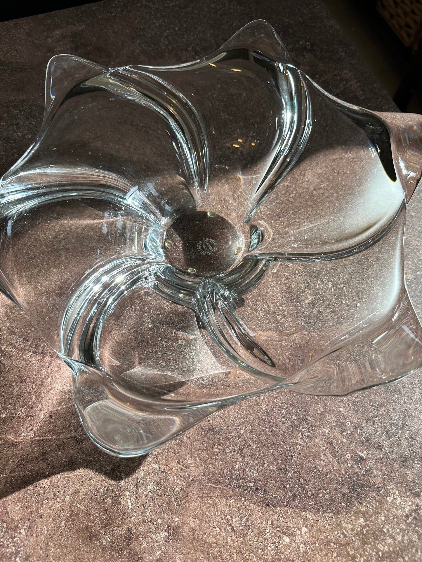 CRYSTAL flower bowl
