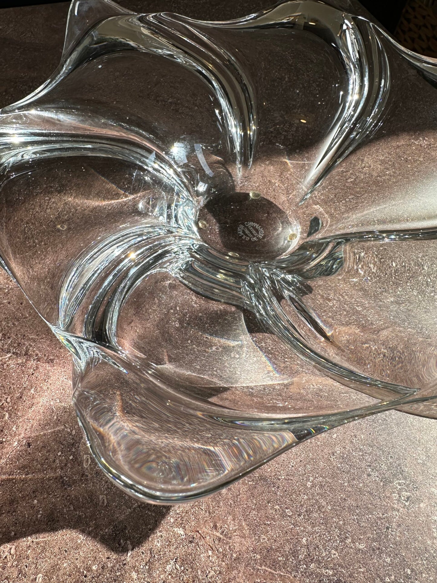 CRYSTAL flower bowl