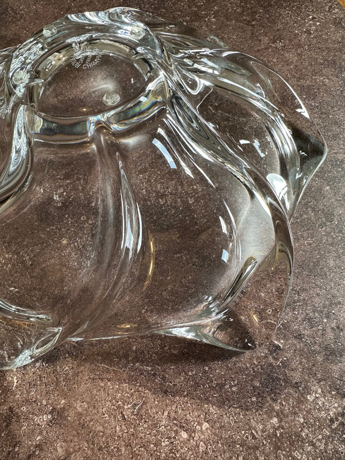 CRYSTAL flower bowl