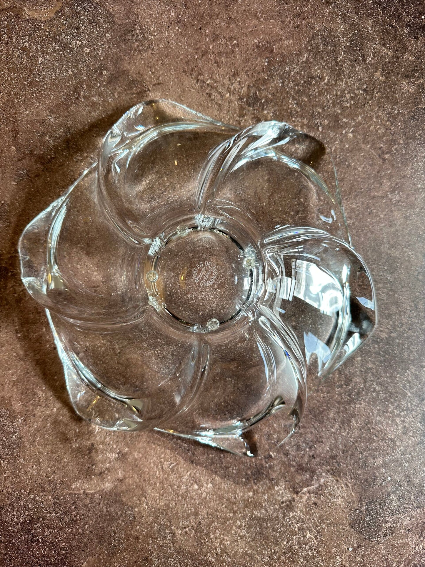 CRYSTAL flower bowl