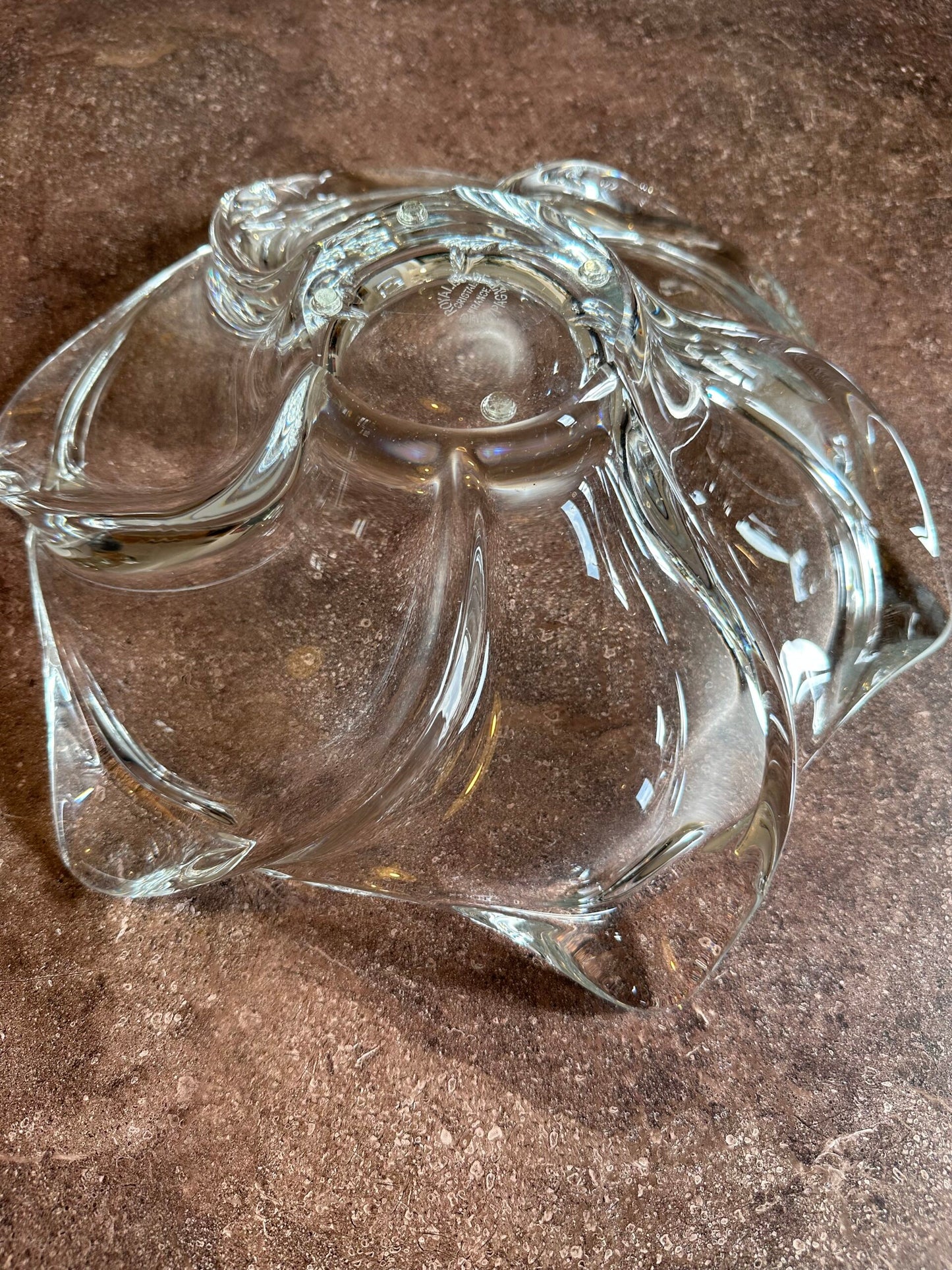 CRYSTAL flower bowl