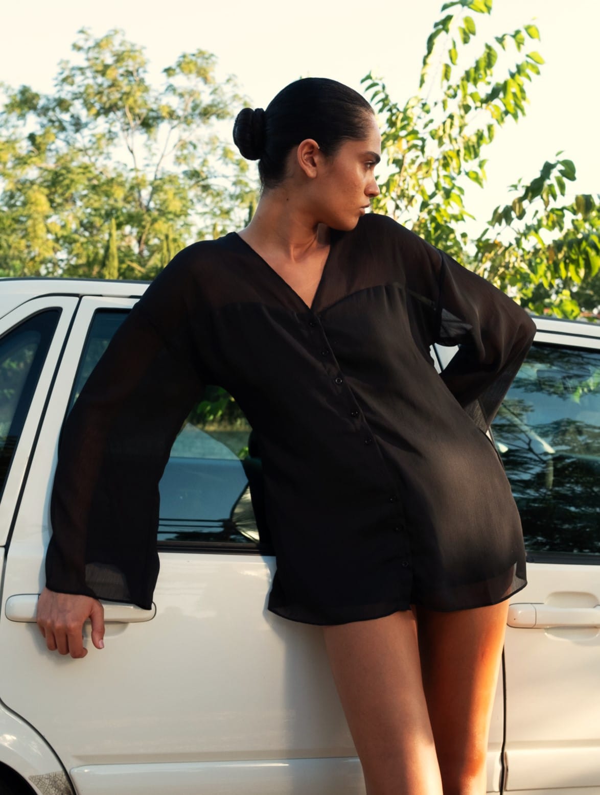 PLUME TOP - black