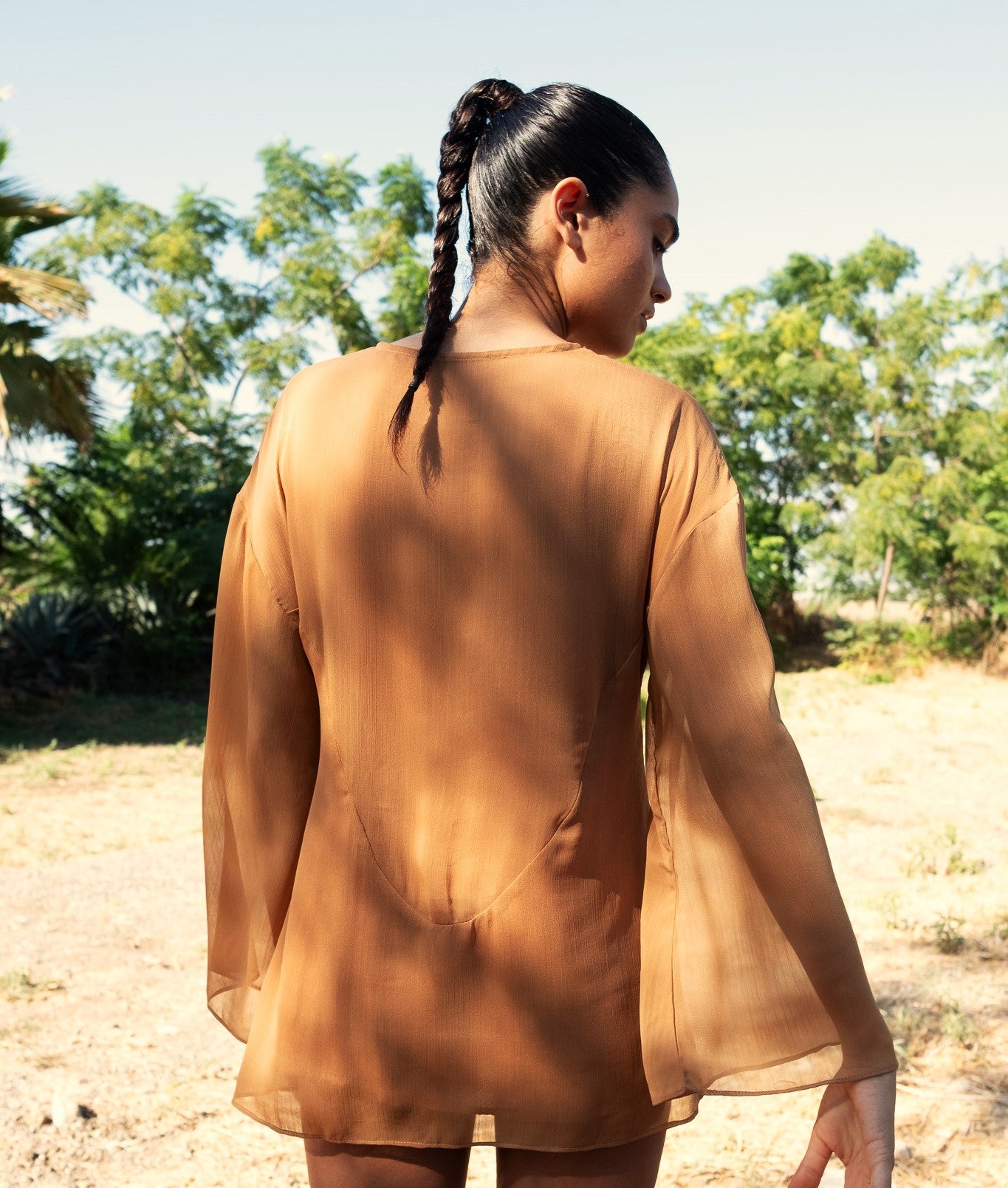 PLUME TOP- brown