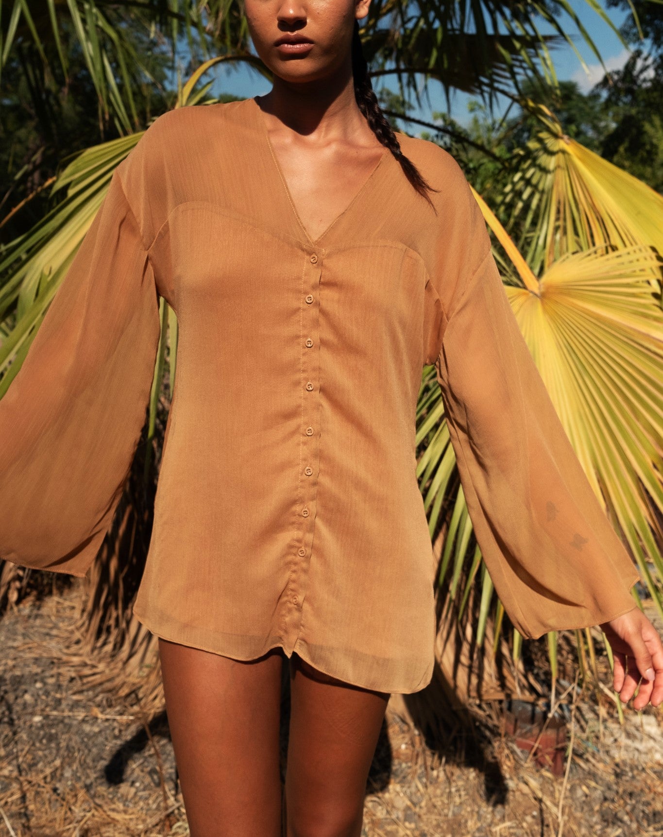 PLUME TOP- brown